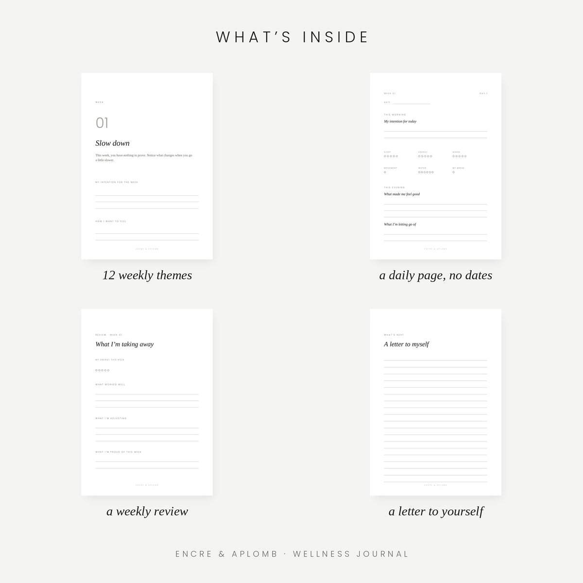Wellness Journal — 12 Weeks
